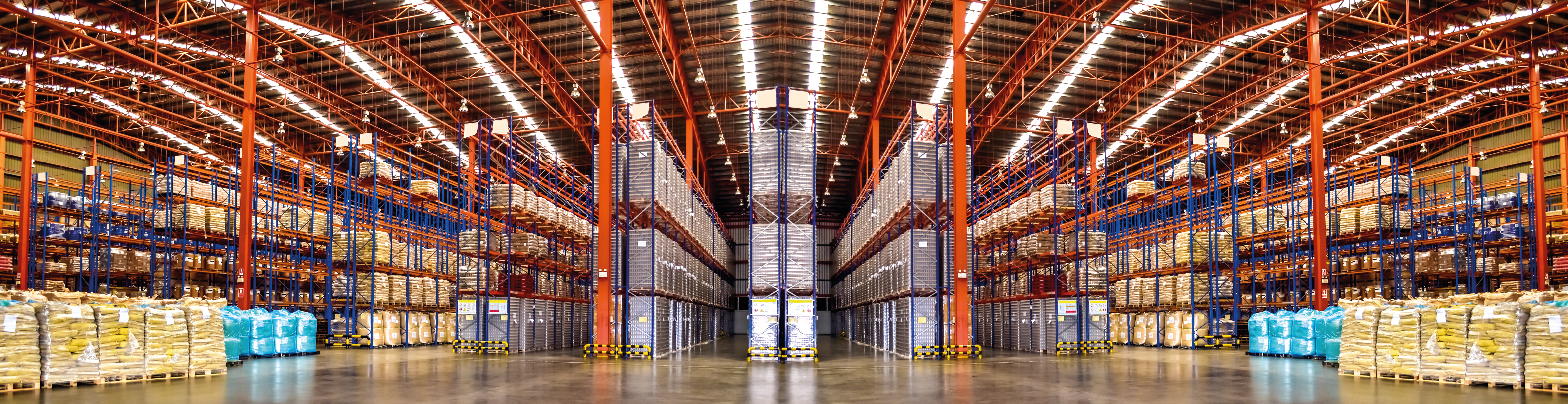 Warehouse with racking
