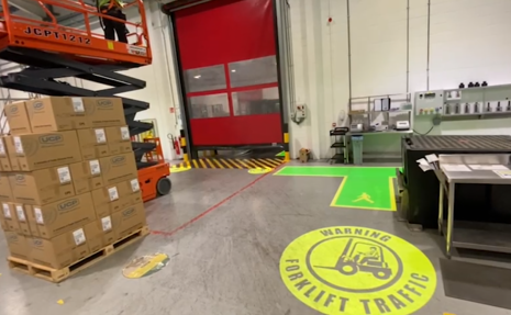 Projected Safety Marking in Facility